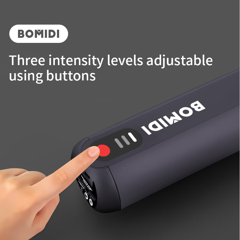 BOMIDI ESS01 Straight Handle Electric Screwdriver Portable One Machine for Multiple Purpos With 3 Intensity Level, Forward & Reverse Switching - Black