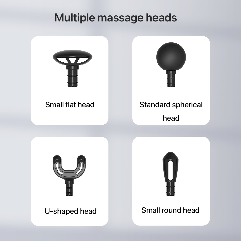 Bomidi M1 Portable Mini Massage Gun With High Torque Motor & 4 Unique Attachments | 2500mAh Long Battery Life - White