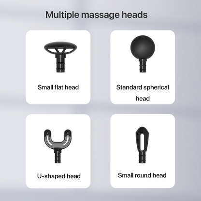 Bomidi M1 Portable Mini Massage Gun With High Torque Motor & 4 Unique Attachments | 2500mAh Long Battery Life - White
