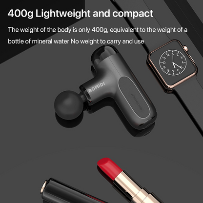 Bomidi M1 Portable Mini Massage Gun With High Torque Motor & 4 Unique Attachments | 2500mAh Long Battery Life - White