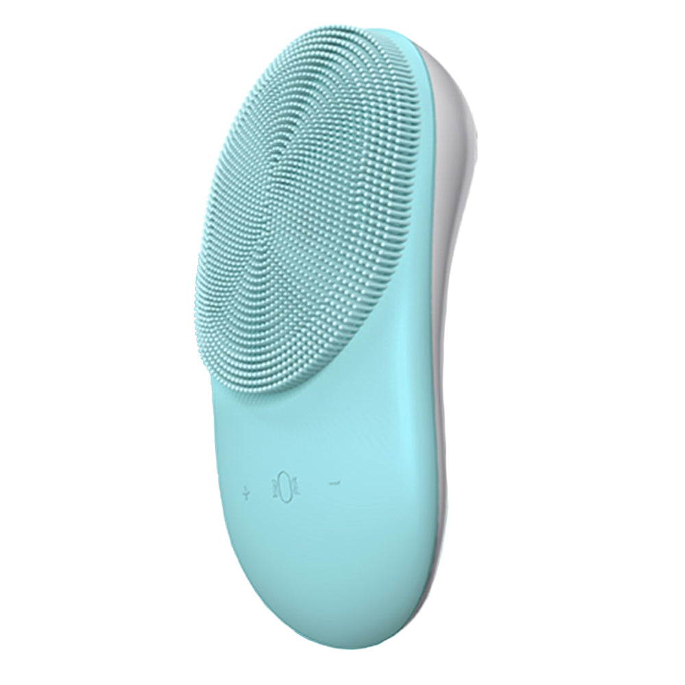 Bomidi FC1 Electric Facial Cleanser Brush With Stand Soft Bristle 8 Speed Level Vibration Deep Cleaning Brush Rechargeable USB Cable - Green