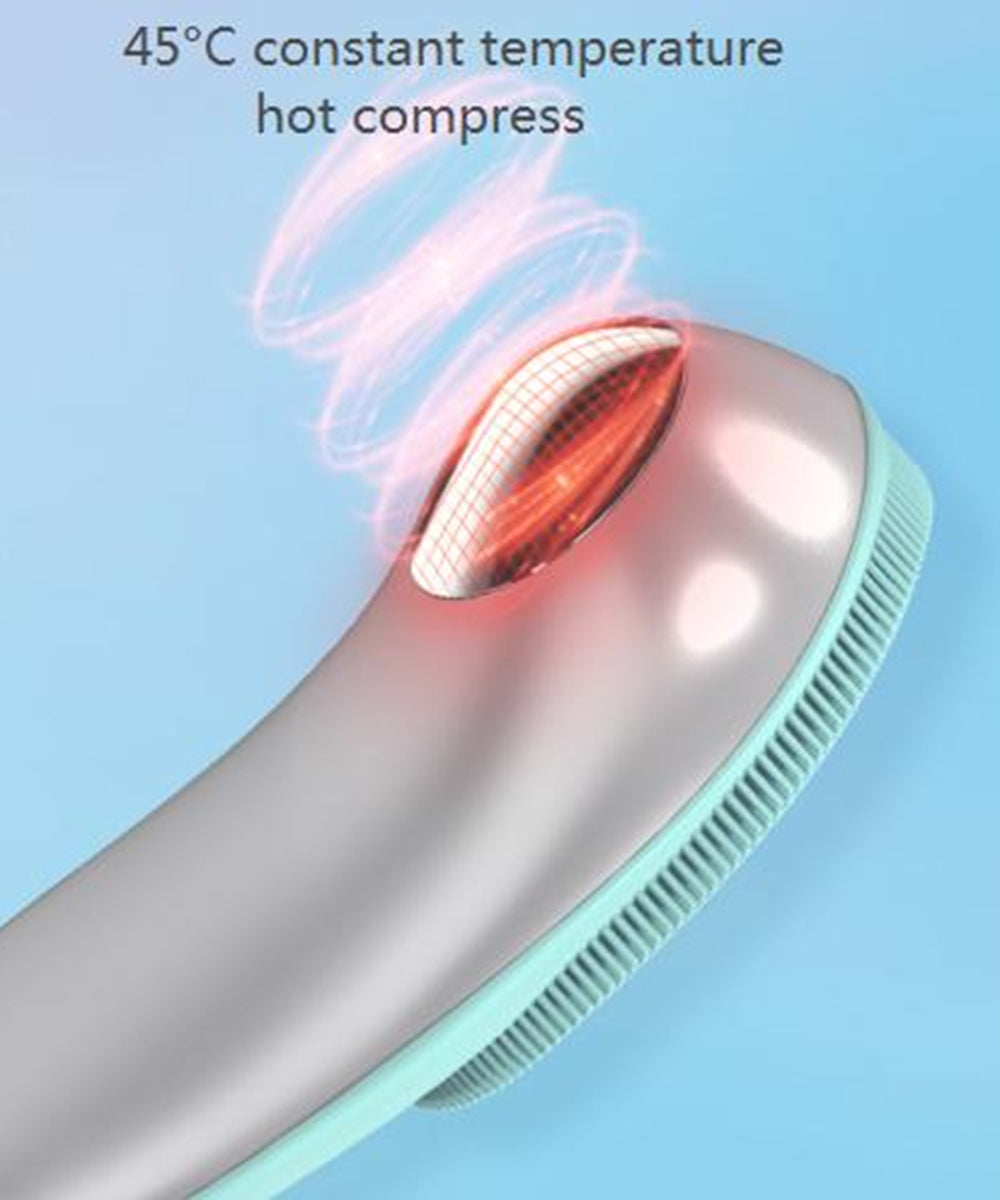 Bomidi FC1 Electric Facial Cleanser Brush With Stand Soft Bristle 8 Speed Level Vibration Deep Cleaning Brush Rechargeable USB Cable - Green
