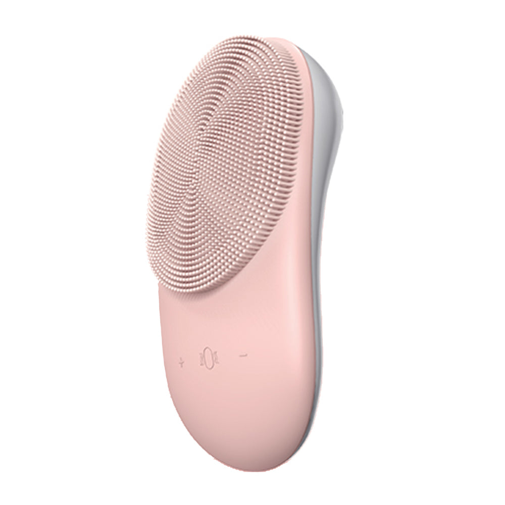 Bomidi FC1 Electric Facial Cleanser Brush With Stand Soft Bristle 8 Speed Level Vibration Deep Cleaning Brush Rechargeable USB Cable - Pink