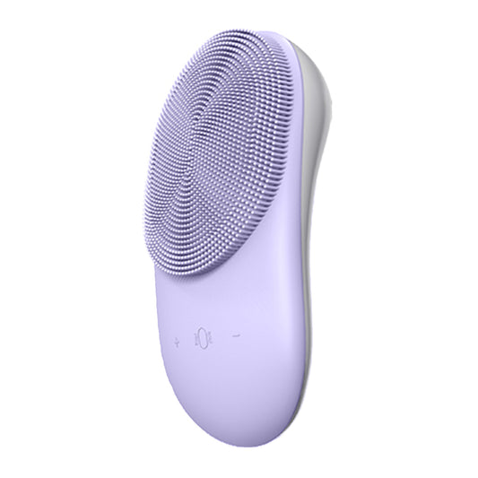 Bomidi FC1 Electric Facial Cleanser Brush With Stand Soft Bristle 8 Speed Level Vibration Deep Cleaning Brush Rechargeable USB Cable - Purple