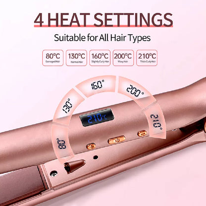 Bomidi HS1 Electric Hair Straightening Iron Multi-level Temperature Adjustment Digital Screen 45W - Pink