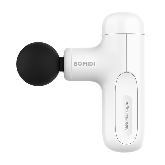 Bomidi M1 Portable Mini Massage Gun With High Torque Motor & 4 Unique Attachments | 2500mAh Long Battery Life - White