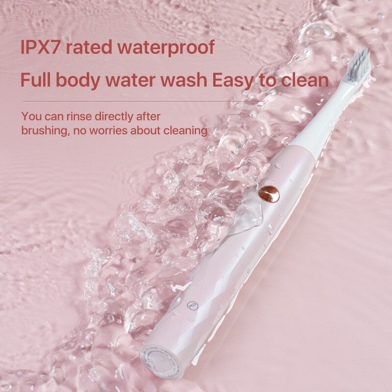 Bomidi T501 Sonic Electric Toothbrush Ultrasonic High Frequency Vibration Deep Cleaning Whitening Toothbrush Rechargeable IPX7 Waterproof - Grey