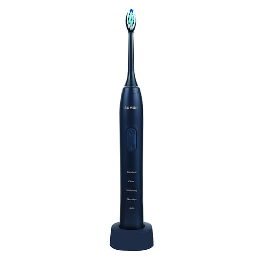 Bomidi TX5 Sonic Electric Toothbrush Vibration Rechargeable Toothbrush With Soft Bristle IPX8 Water Resistant Toothbrush DuPoint Brush Head - Blue